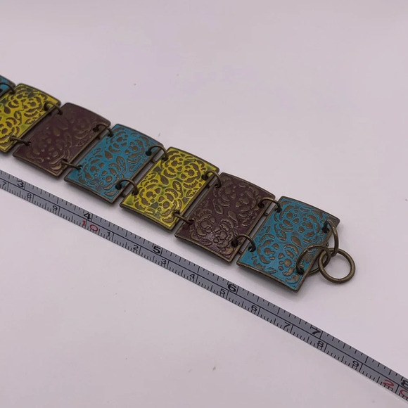 #205 Funky multicoloured metal penal bracelet - Picture 7 of 7